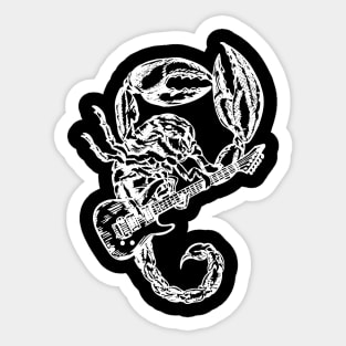 SEEMBO Scorpion Playing Guitar Guitarist Musician Music Band Sticker